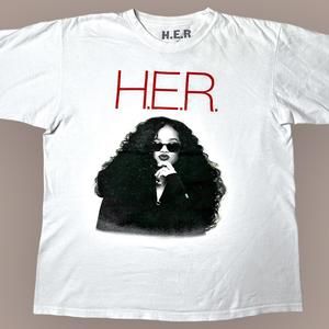 H.E.R. Official Portrait Graphic T-Shirt White Men’s L